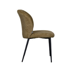 LABEL51 Eetkamerstoel Vino - Mustard - Elite - Black Frame