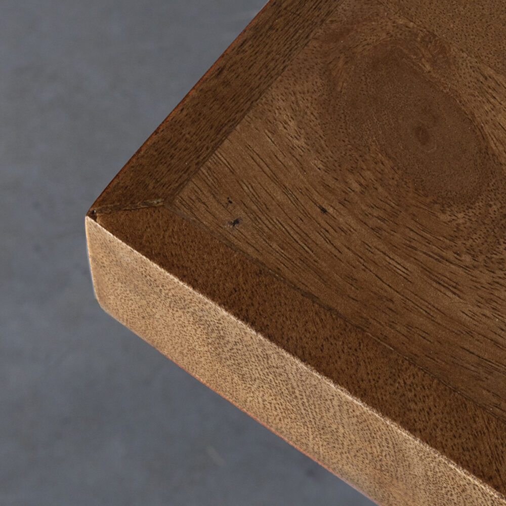 LABEL51 Eetkamertafel Tafelblad Straight Edge - Nature - Mangohout - 70 cm Straight
