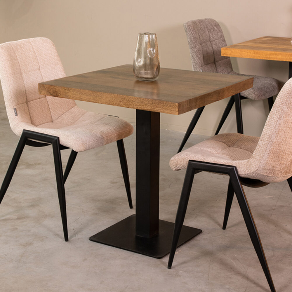 LABEL51 Eetkamertafel Tafelblad Straight Edge - Nature - Mangohout - 70 cm Straight
