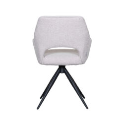 LABEL51 Eetkamerstoel Finley - Naturel - Boucle - Black Frame