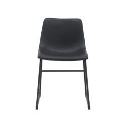 LABEL51 Eetkamerstoel Risto - Zwart - PU-Leder - Black Frame