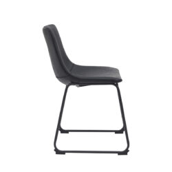 LABEL51 Eetkamerstoel Risto - Zwart - PU-Leder - Black Frame