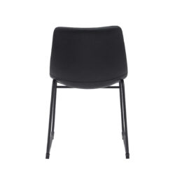 LABEL51 Eetkamerstoel Risto - Zwart - PU-Leder - Black Frame