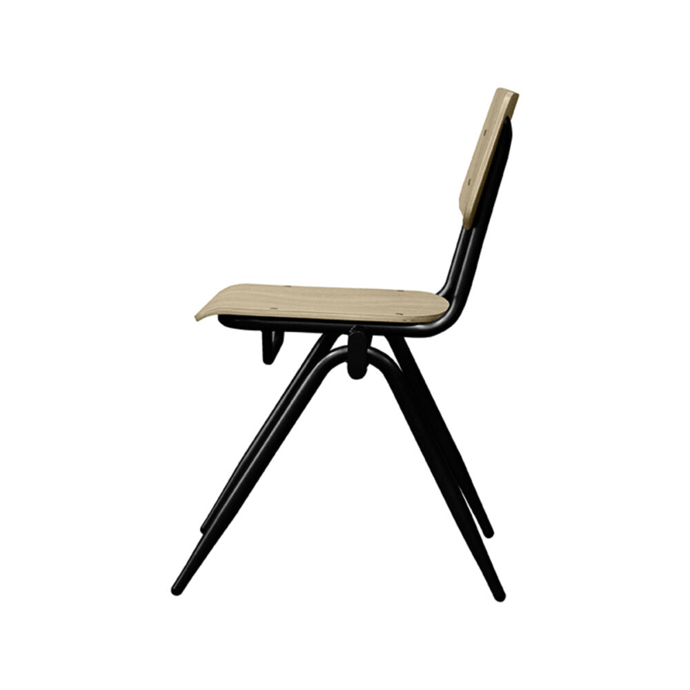 LABEL51 Eetkamerstoel Solid - Naturel - Hout - Black Frame