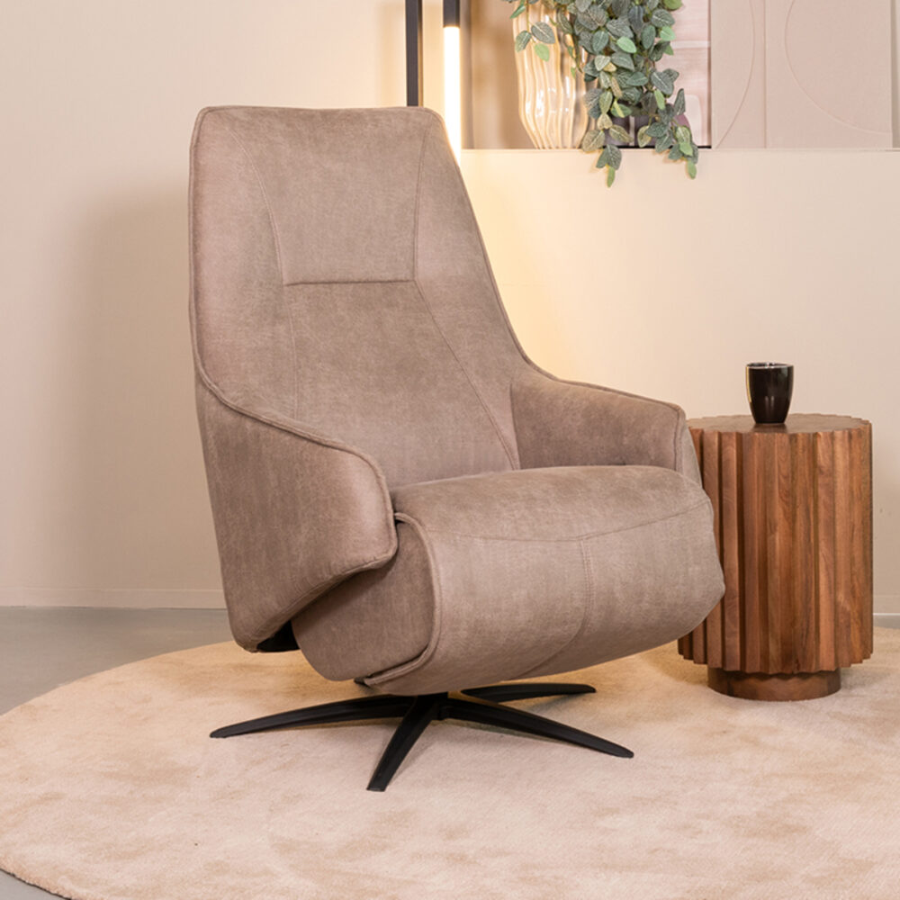 Fauteuil Odense - Taupe - Micro Suede - One Size