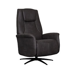 Comfortabele zwarte relaxfauteuil met verstelbare functies, perfect voor stijlvolle en functionele woonkamermeubels. Ontdek duurzame en op maat gemaakte meubels bij Mokana Meubelen.