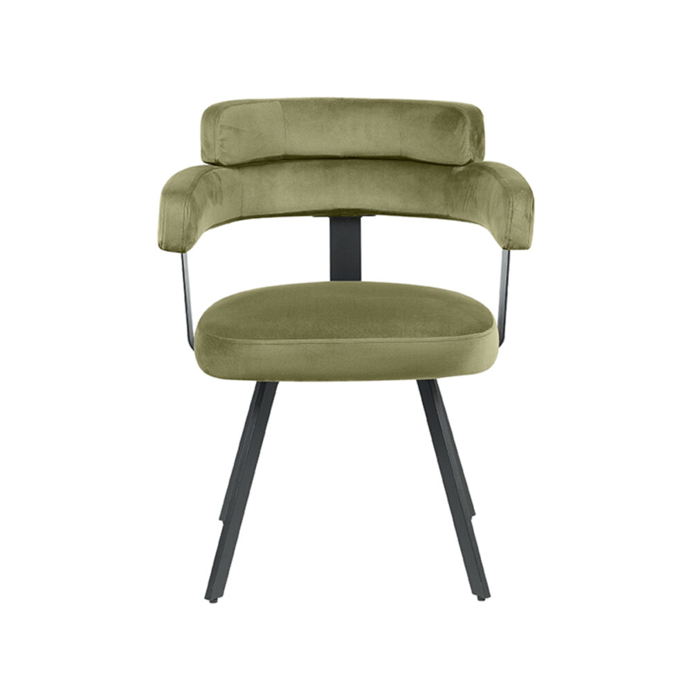 LABEL51 Eetkamerstoel Bardio - Hunter - Fluweel - Black Frame
