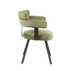 LABEL51 Eetkamerstoel Bardio - Hunter - Fluweel - Black Frame