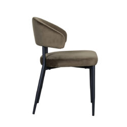 LABEL51 Eetkamerstoel Bliss - Hunter - Fluweel - Black Frame