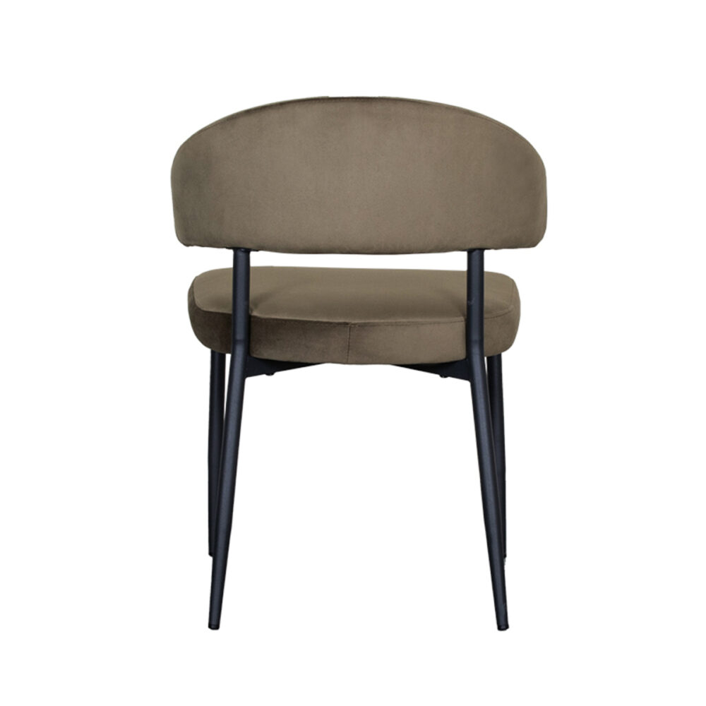 LABEL51 Eetkamerstoel Bliss - Hunter - Fluweel - Black Frame
