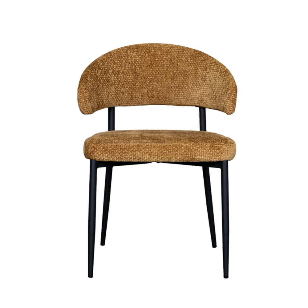 LABEL51 Eetkamerstoel Bliss - Mustard - Elite - Black Frame