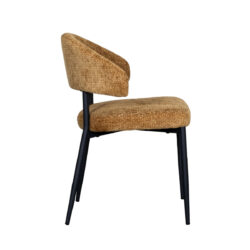 LABEL51 Eetkamerstoel Bliss - Mustard - Elite - Black Frame
