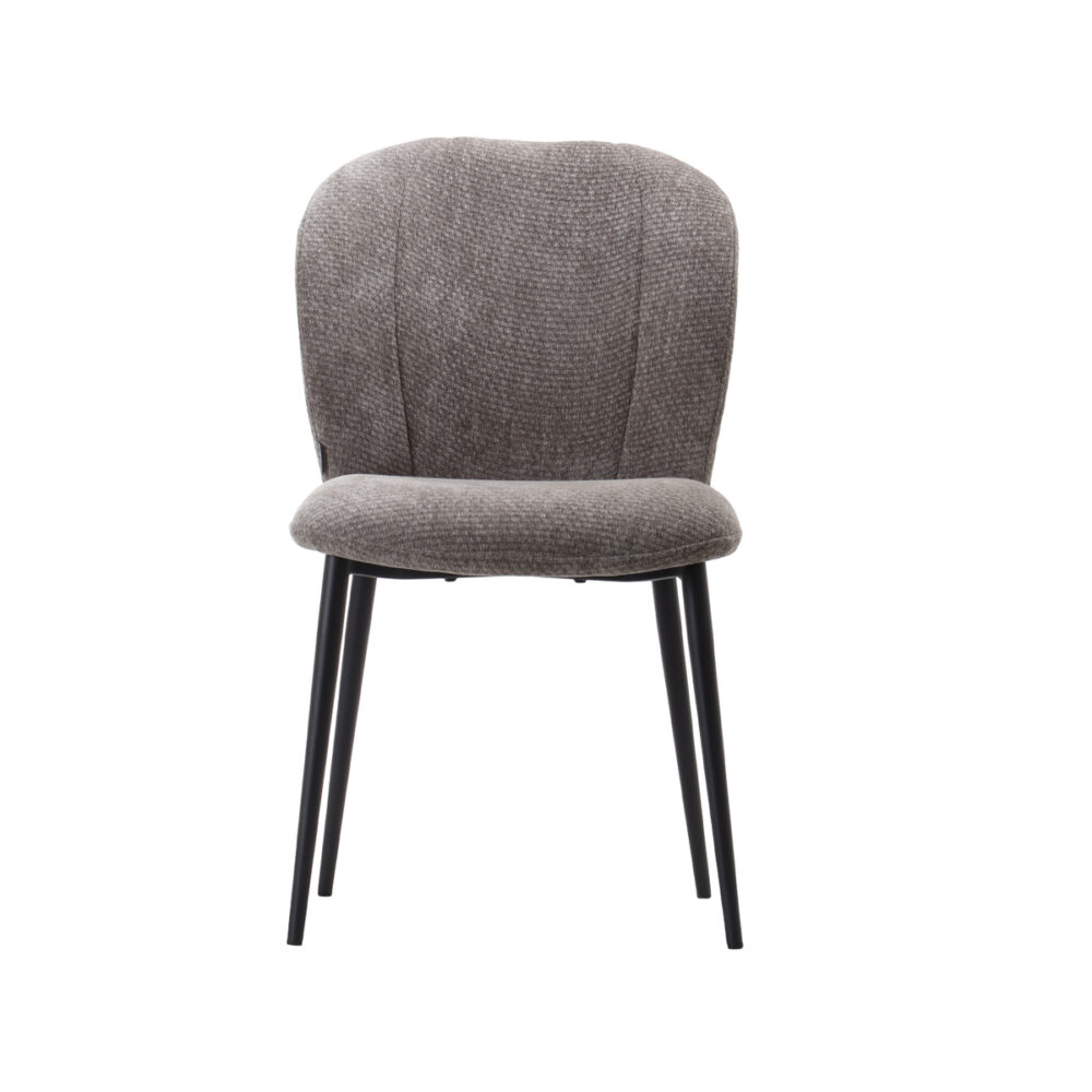 LABEL51 Eetkamerstoel Vino - Stone - Elite - Black Frame