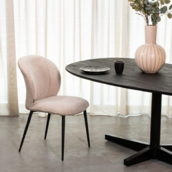 LABEL51 Eetkamerstoel Vino - Naturel - Elite - Black Frame
