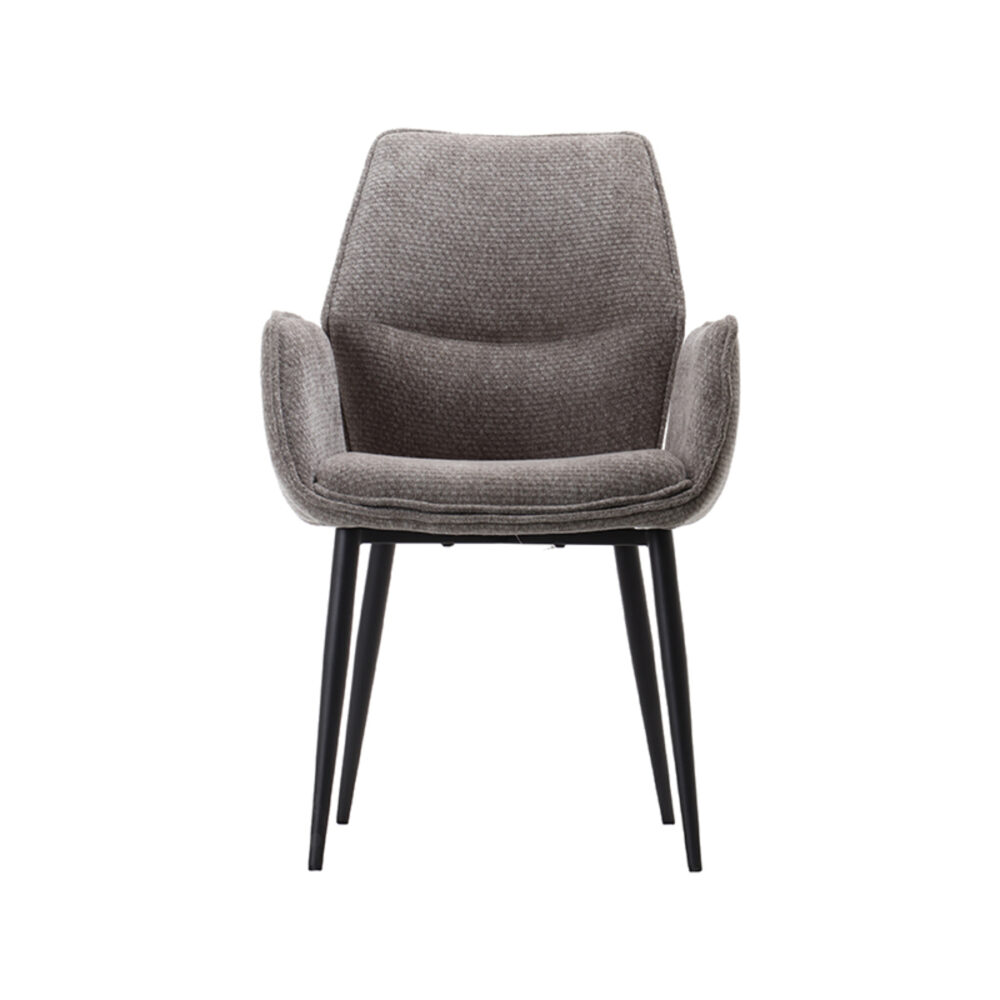 LABEL51 Eetkamerstoel Morris - Stone - Elite - Black Frame
