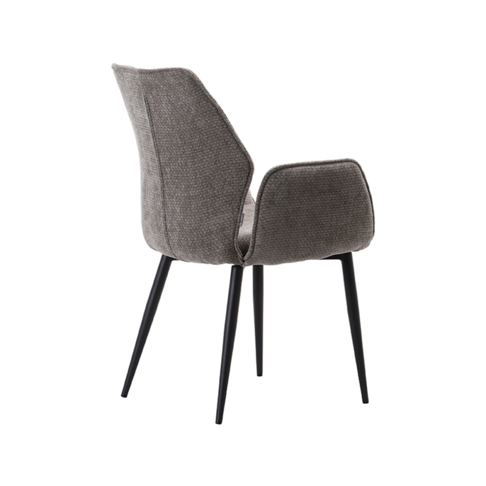 LABEL51 Eetkamerstoel Morris - Stone - Elite - Black Frame