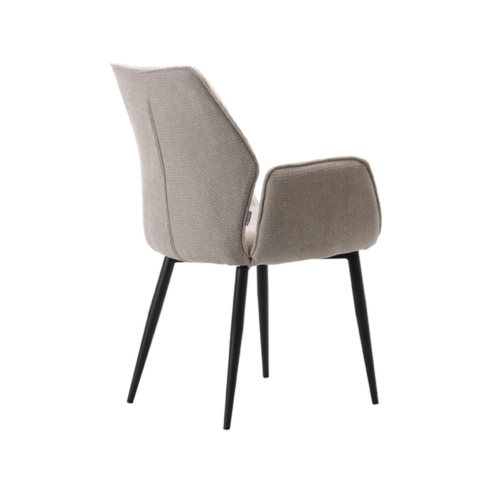 LABEL51 Eetkamerstoel Morris - Naturel - Elite - Black Frame
