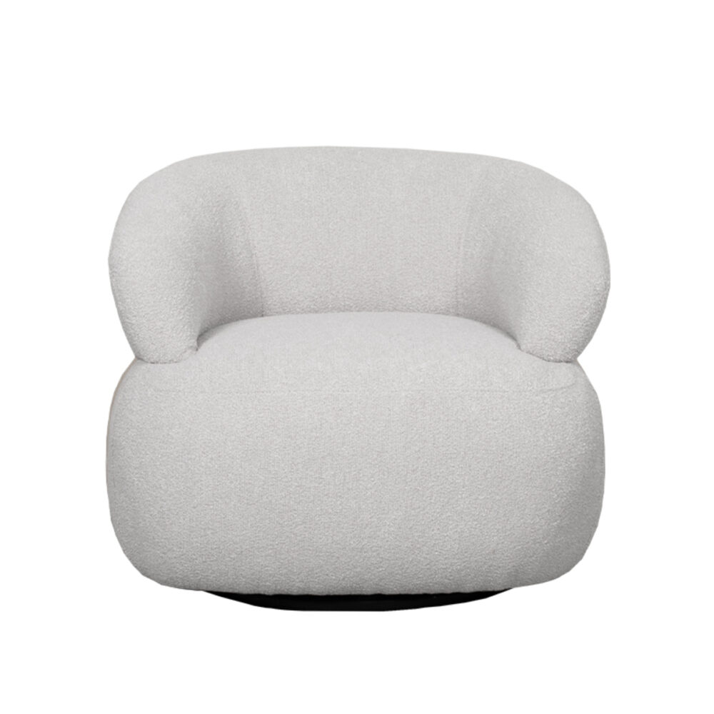 LABEL51 Fauteuil Valenza - Naturel - Boucle - Naturel Eiken