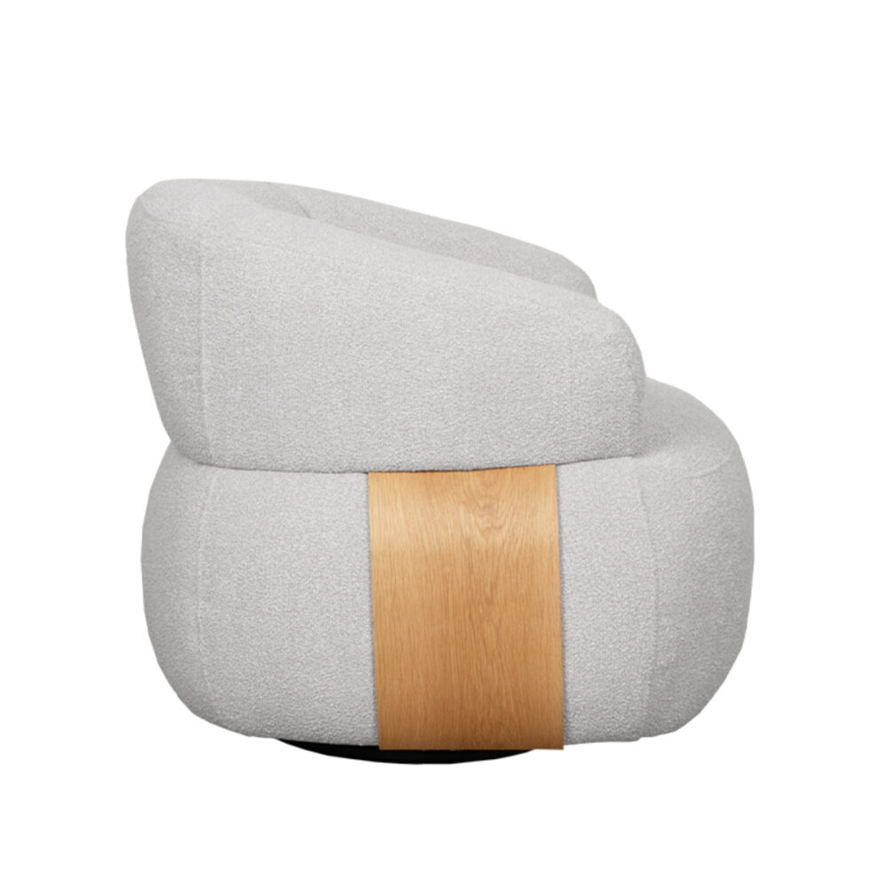 LABEL51 Fauteuil Valenza - Naturel - Boucle - Naturel Eiken