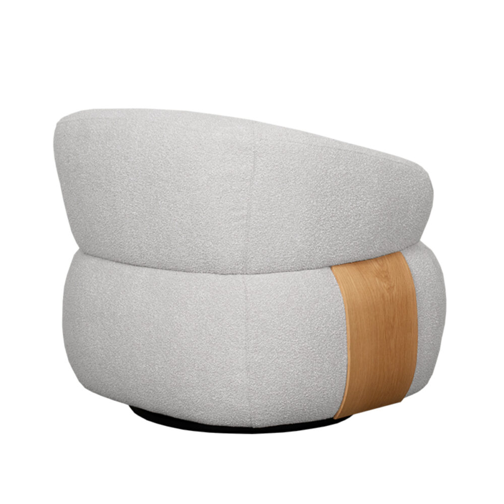 LABEL51 Fauteuil Valenza - Naturel - Boucle - Naturel Eiken