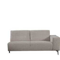 LABEL51 Bank Nero - Naturel - Boucle - 2,5-Zits Arm Rechts Voorstaand