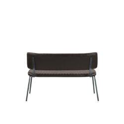 LABEL51 Eetkamerbank Gusto - Donkerbruin - PU-Leder - 120 cm