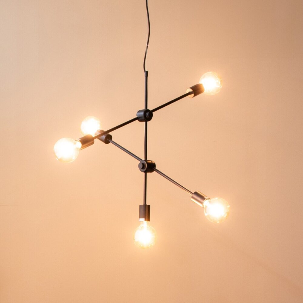 LABEL51 Hanglamp Stilo - Zwart - Metaal - Hanglamp