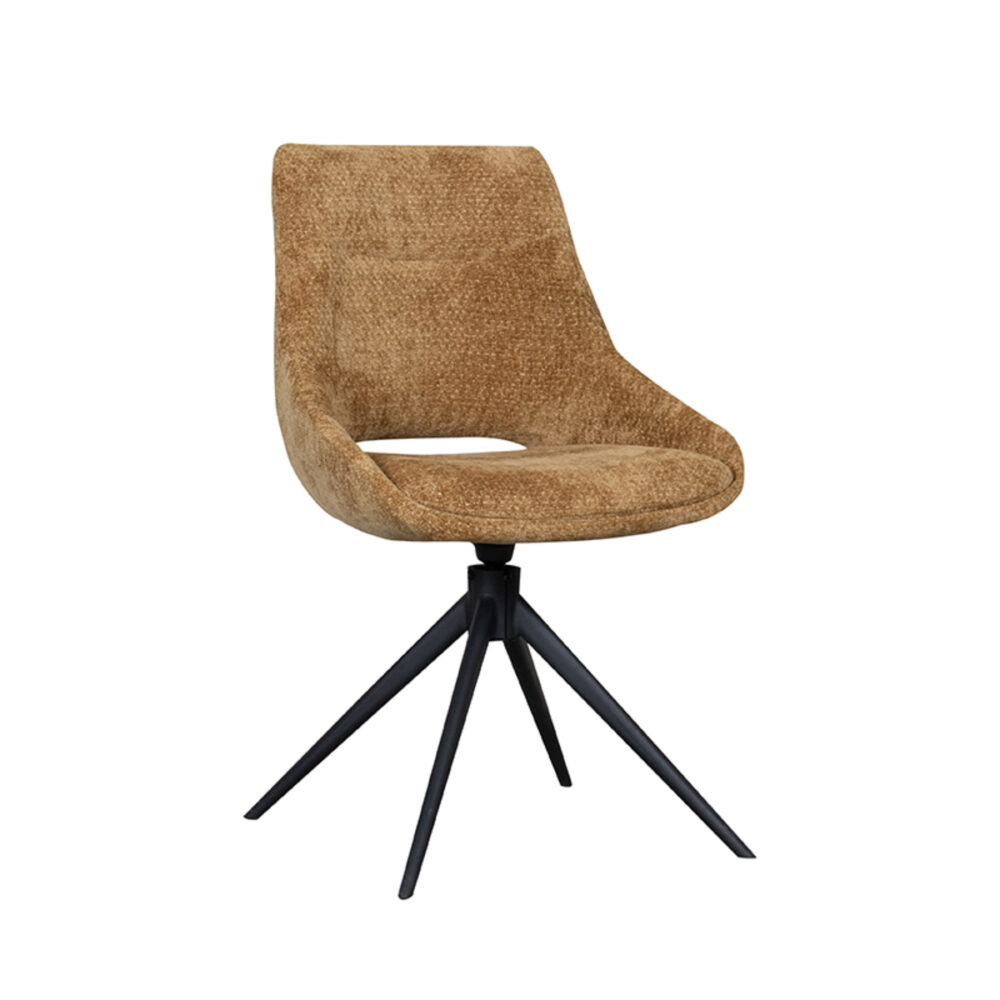 LABEL51 Eetkamerstoel Marlow - Mustard - Elite - Black Frame