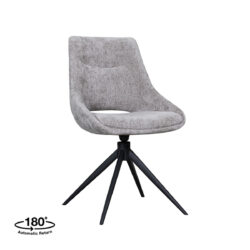 LABEL51 Eetkamerstoel Marlow - Stone - Elite - Black Frame