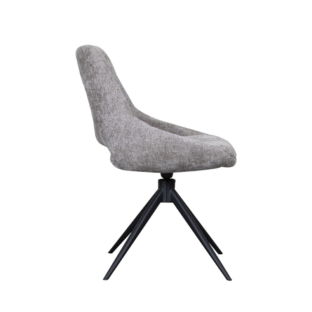 LABEL51 Eetkamerstoel Marlow - Stone - Elite - Black Frame