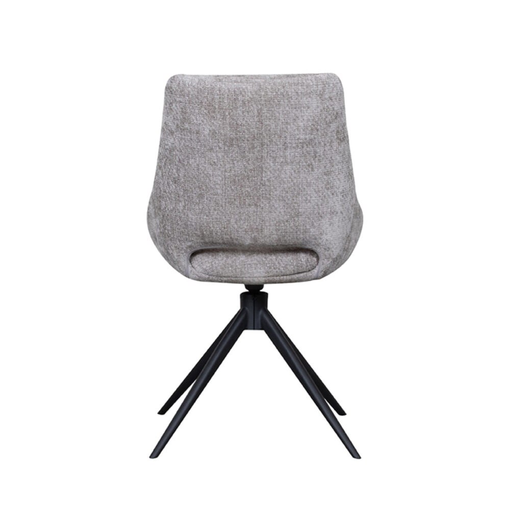 LABEL51 Eetkamerstoel Marlow - Stone - Elite - Black Frame