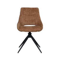 LABEL51 Eetkamerstoel Marlow - Cognac - Elite - Black Frame