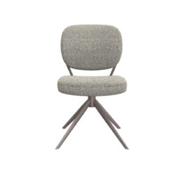 LABEL51 Eetkamerstoel Geneva - Truffel grijs - Boucle - Bronze Frame