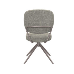 LABEL51 Eetkamerstoel Geneva - Truffel grijs - Boucle - Bronze Frame