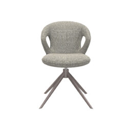 LABEL51 Eetkamerstoel Zurich - Truffel grijs - Boucle - Bronze Frame