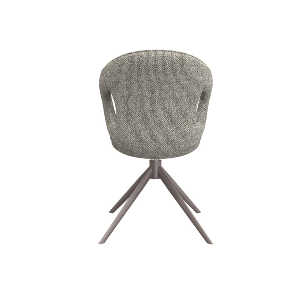 LABEL51 Eetkamerstoel Zurich - Truffel grijs - Boucle - Bronze Frame