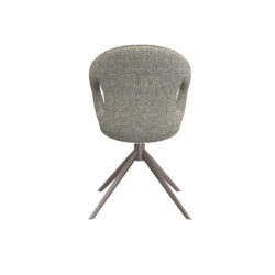 LABEL51 Eetkamerstoel Zurich - Truffel grijs - Boucle - Bronze Frame