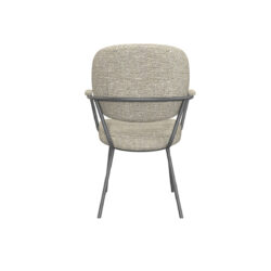 LABEL51 Eetkamerstoel Lausanne - Naturel - Boucle - Black Frame