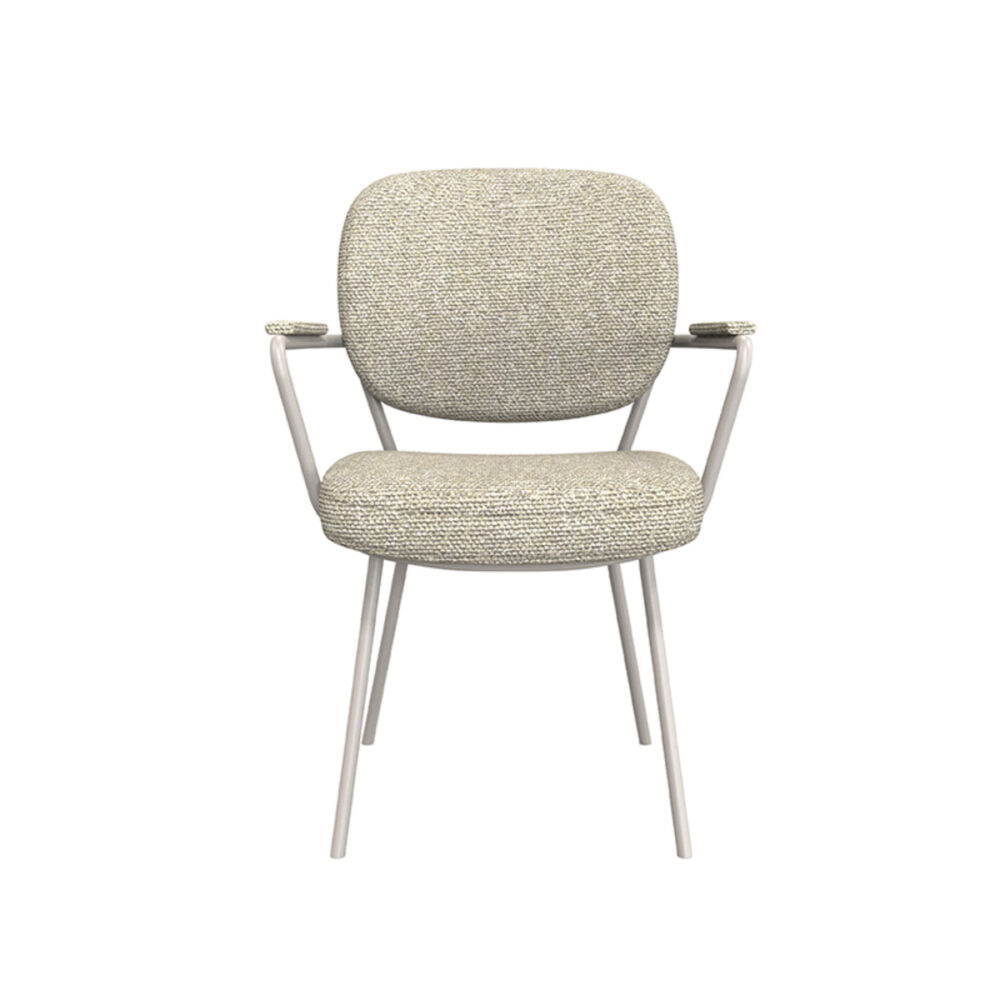 LABEL51 Eetkamerstoel Lausanne - Naturel - Boucle - Taupe Frame