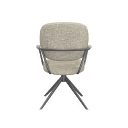 LABEL51 Eetkamerstoel Basel - Naturel - Boucle - Black Frame