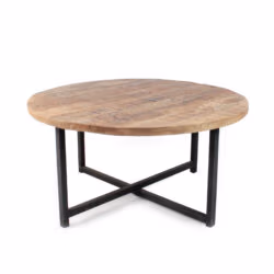 LABEL51 Salontafel Dex - Rough - Mangohout - 80 cm - Rond