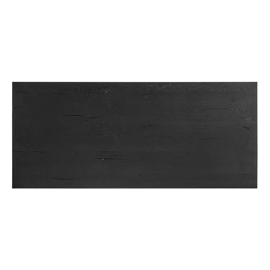 Robuuste zwarte houten tafelblad voor meubels van Mokana Meubelen, perfect voor een moderne en stijlvolle inrichting.