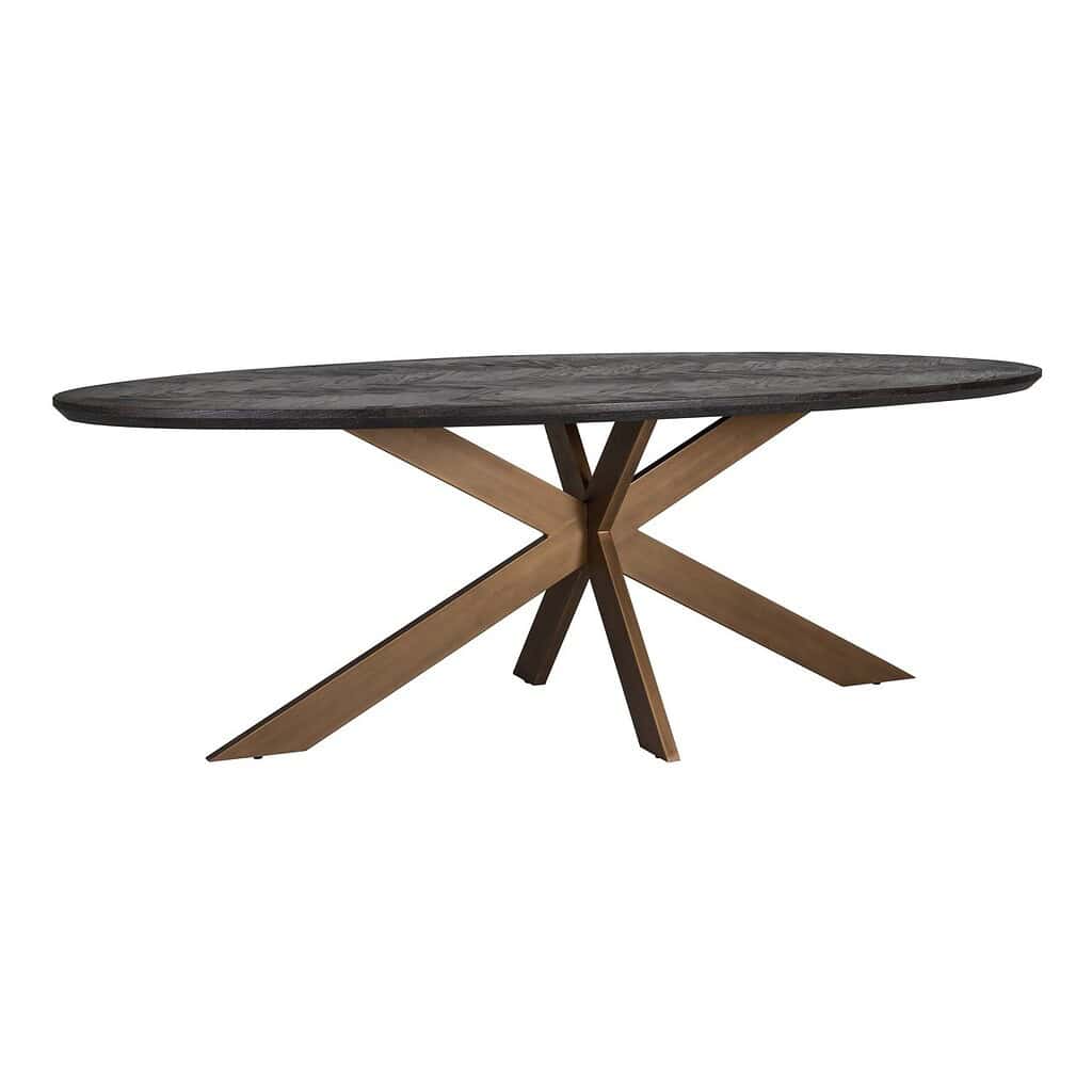 Elegante eetkamertafel van donker whalecred hout met unieke rustieke uitstraling, perfect voor moderne en landelijke interieurs. Handgemaakt en duurzaam ontworpen door Mokana Meubelen.