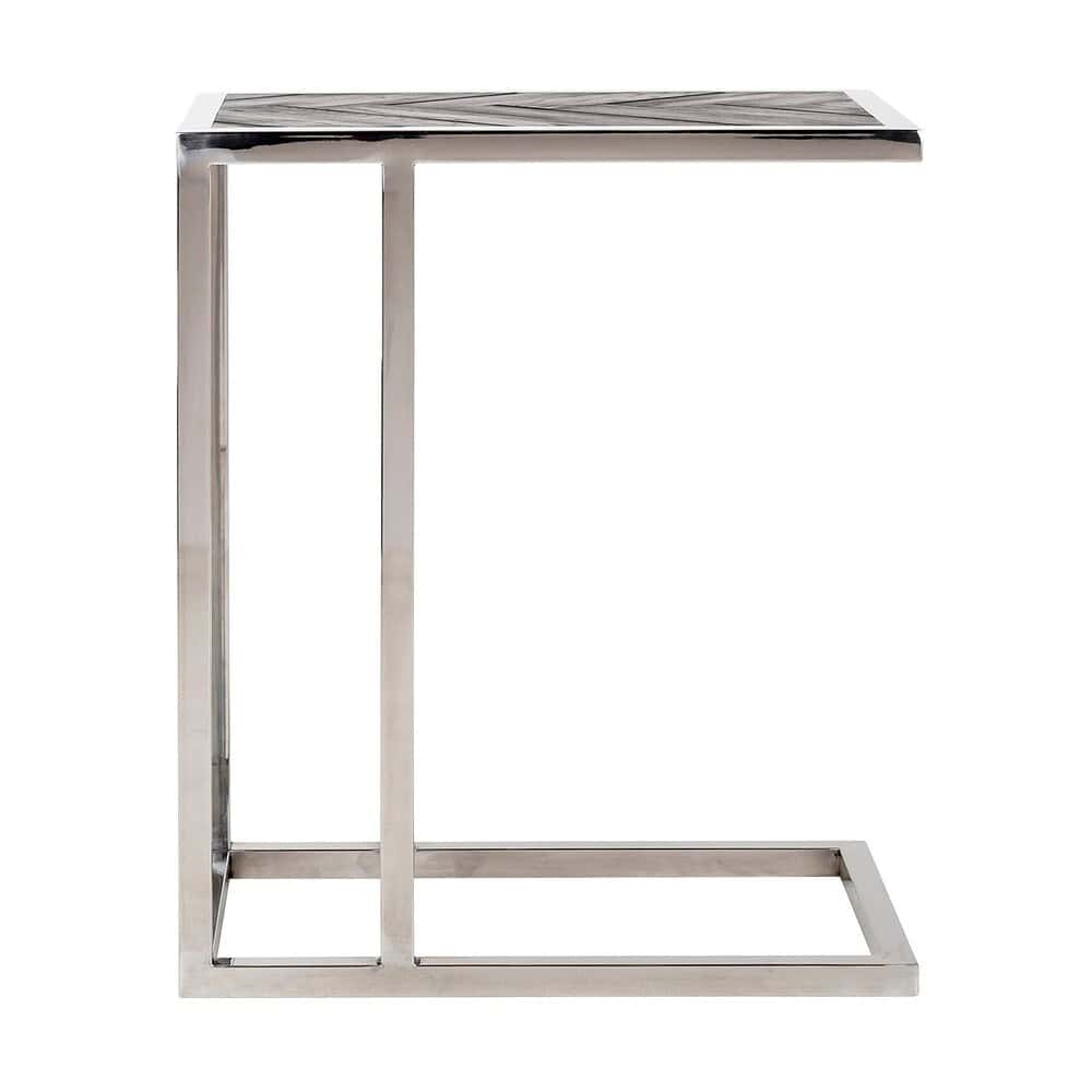 Strak metalen salontafel met minimalistisch ontwerp en robuuste constructie, geschikt voor modern interieur en woonkamer.