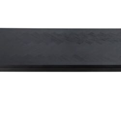 Strak zwart eettafel van Mokana Meubelen, modern design en stevig hout, perfect voor elke eetkamer.