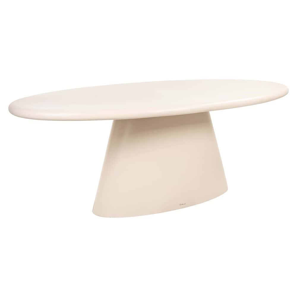 Elegante witte salontafel met afgeronde vormen, gemaakt van hoogwaardig hout en MDF, perfect voor moderne woonkamers en interieurdecors.