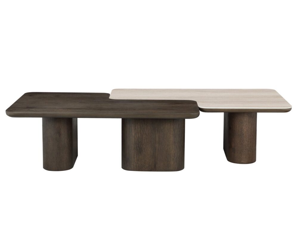 Coffee table Nando set of 2 (Brown)