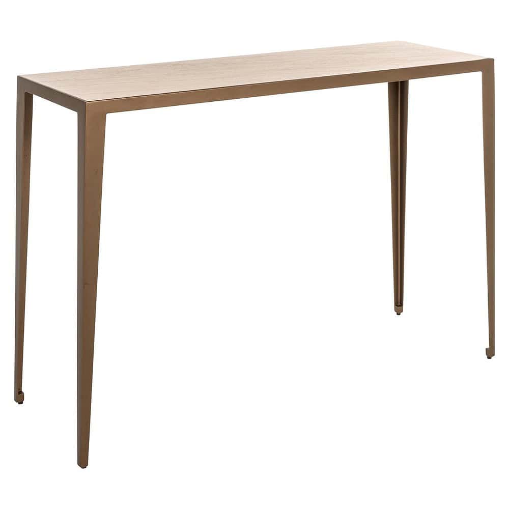 Elegante houten console tafel met slanke poten, perfect voor modern interieur en opbergruimte. Complementeer je woonkamer of hal met dit stijlvolle en duurzame meubelstuk van Mokana Meubelen.