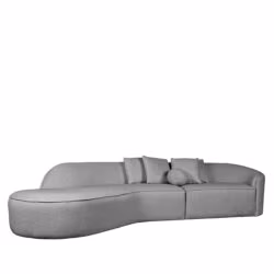 LABEL51 Bank Stelvio - Grijs - Boucle - 4-Zits