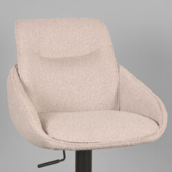 LABEL51 Barkruk Beauty - Naturel - Boucle - Zithoogte 56-82